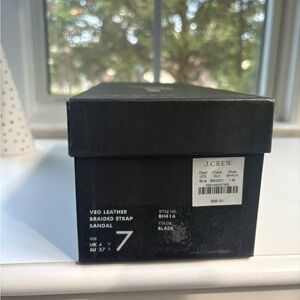 J. Crew Black Braided Strap Sandals